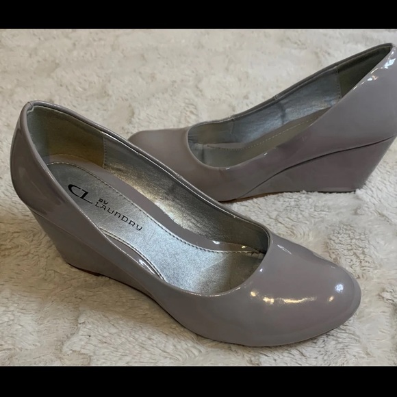 Cl Nima 75 Wedge Pump Wedge Gray Euc 